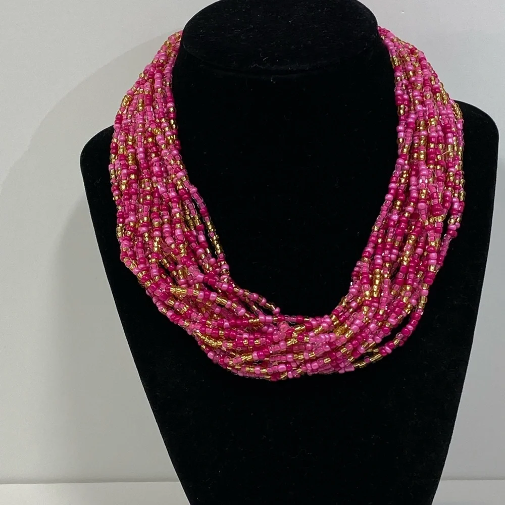 Pink Beaded Necklace